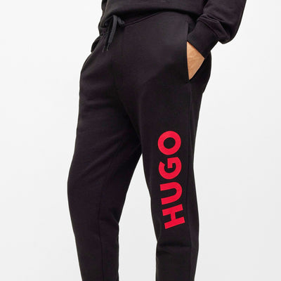 Cuffed Tracksuit Bottoms In French Terry With Contrast Logo