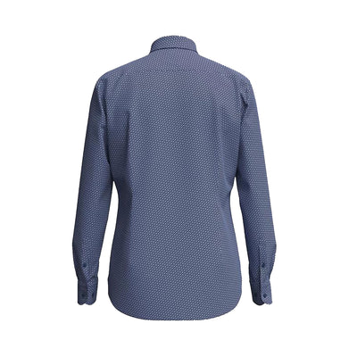 Slim-Fit Shirt In Geometric-Print Performance-Stretch Fabric