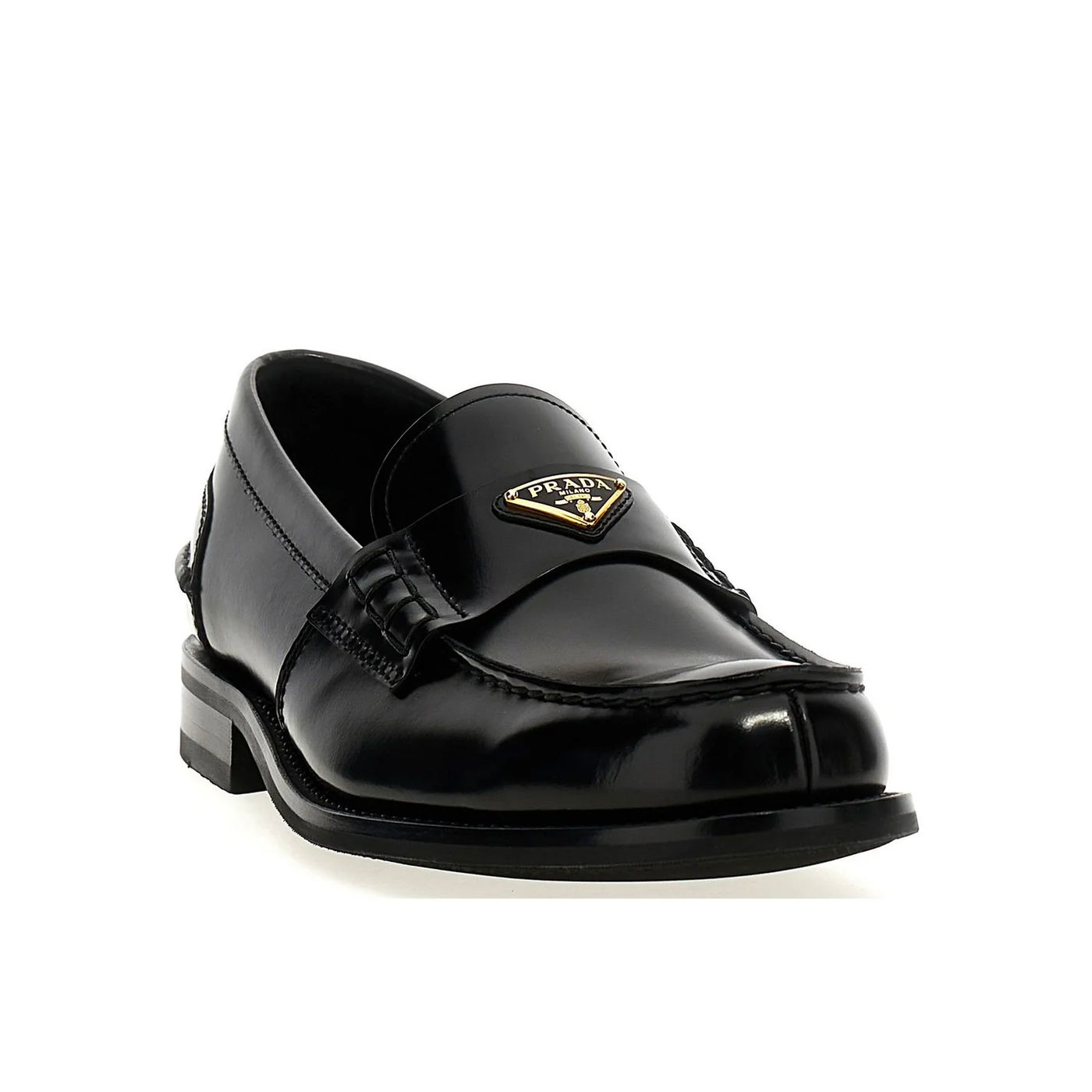 Prada Brushed Leather Loafers