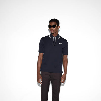 Embroidered Cotton Piquet Polo Shirt