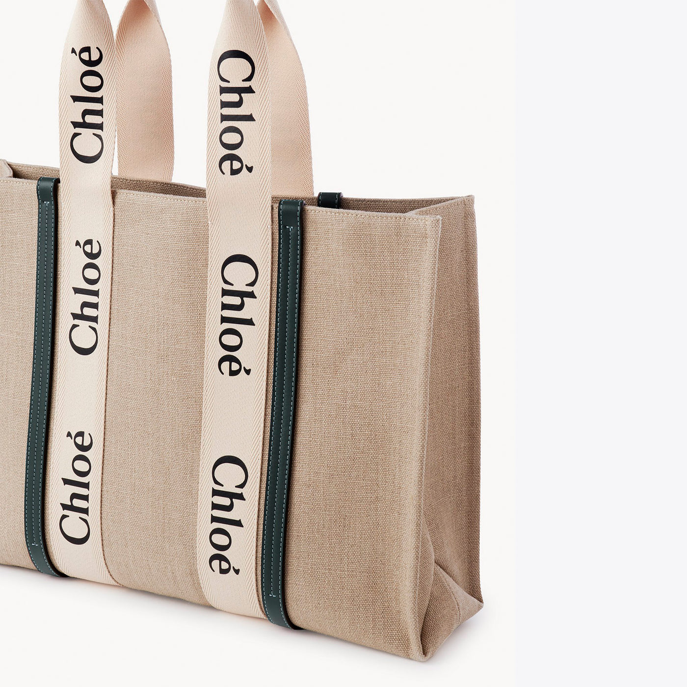 Large Woody Tote Bag In Linen