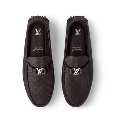 LV Silverstone Moccasin Mono Embossed