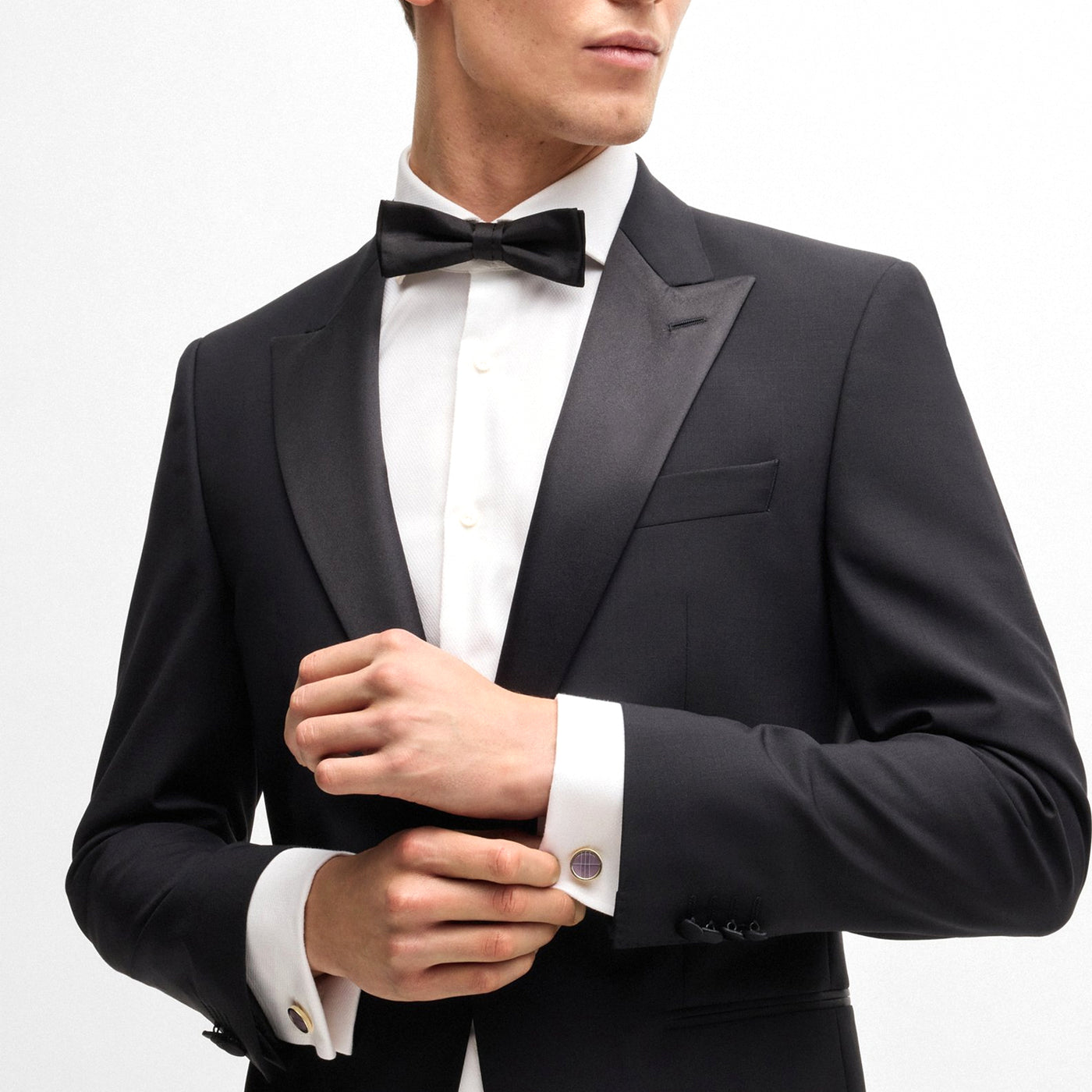 Round Cufflinks With Coloured Fibreglass Insert