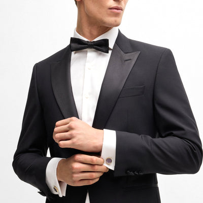 Round Cufflinks With Coloured Fibreglass Insert