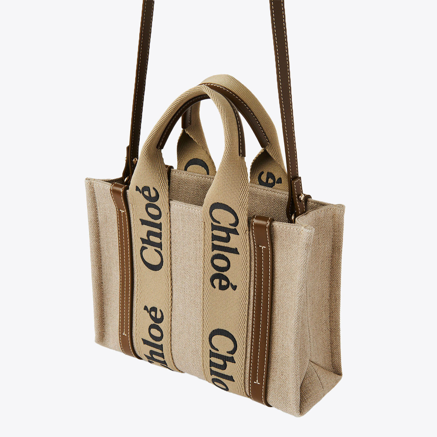 Small Woody Tote Bag In Linen