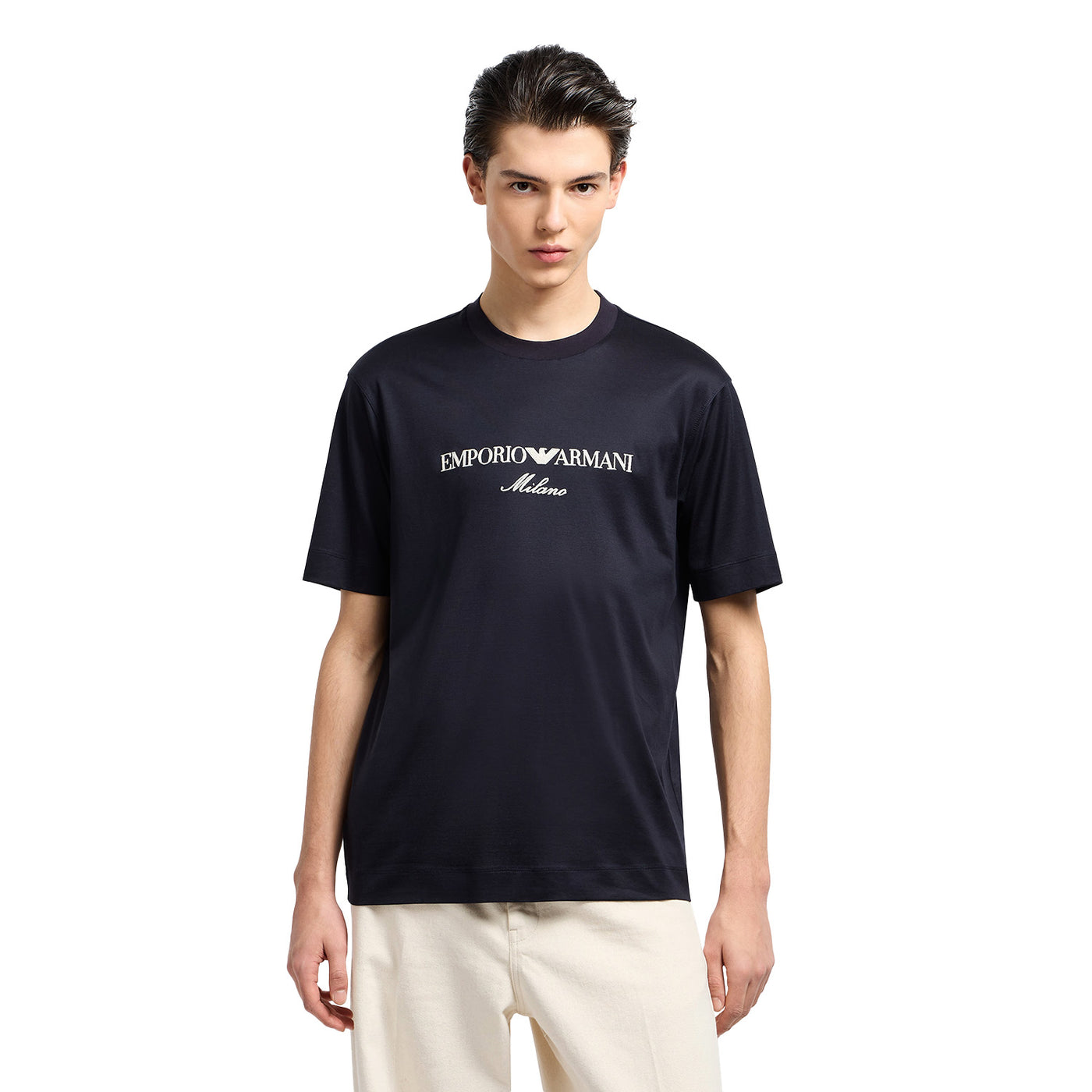 Jersey-Lyocell Blend T-Shirt With Asv Logo Embroidery
