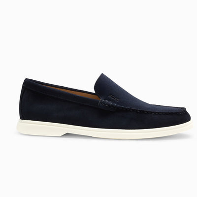 Suede Loafers With Contrast Outsole