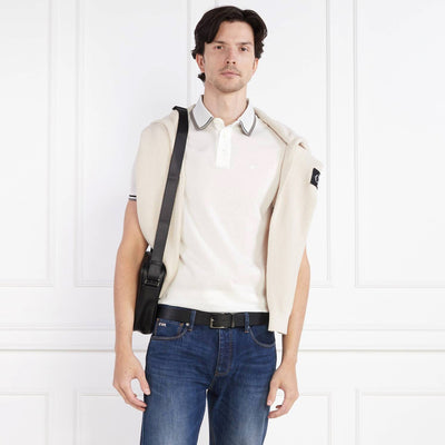 Mercerised Piqué Polo-Blue