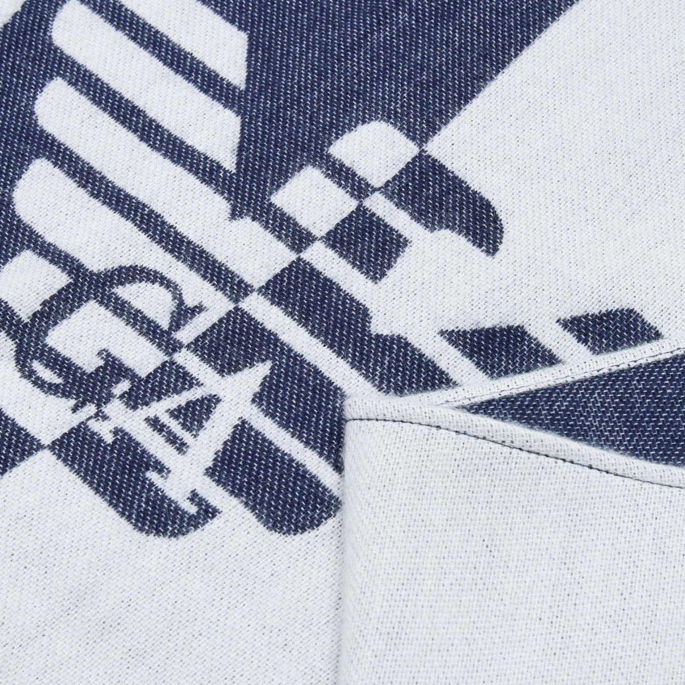 Two-Tone Wool Blend Scarf With Maxi Logo