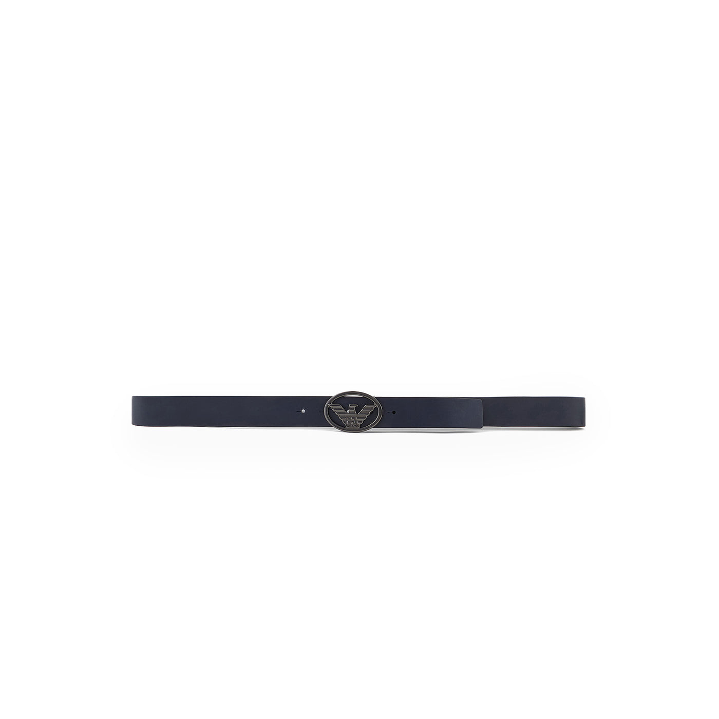 Smooth Leather Belt With Eagle Plate