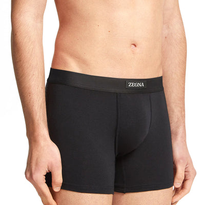 N2LC70100 001 BLACK ZEGNA MEN BOXER