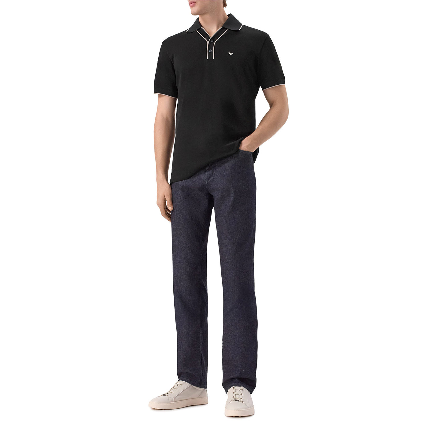 Piqué Polo Shirt With Contrasting Edges