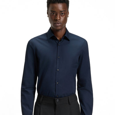 Slim-Fit Shirt In Easy-Iron Cotton Poplin