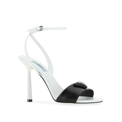 Prada Logo Detailed Ankle Strap Sandals