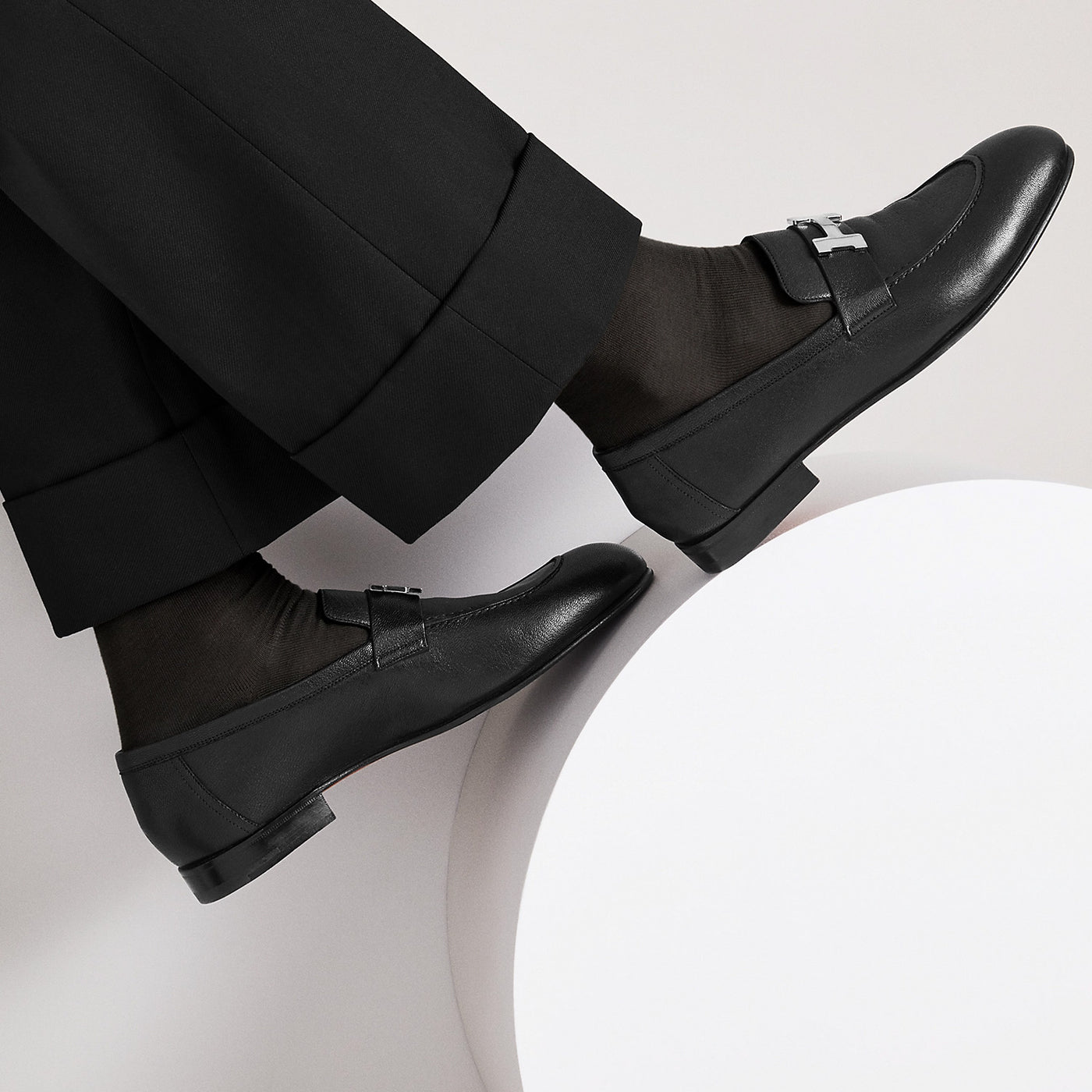 HERMES Paris loafer for Men Smooth Leather