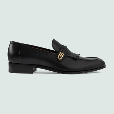 714680 06F00 1000 BLACK GUCCI MEN SHOES