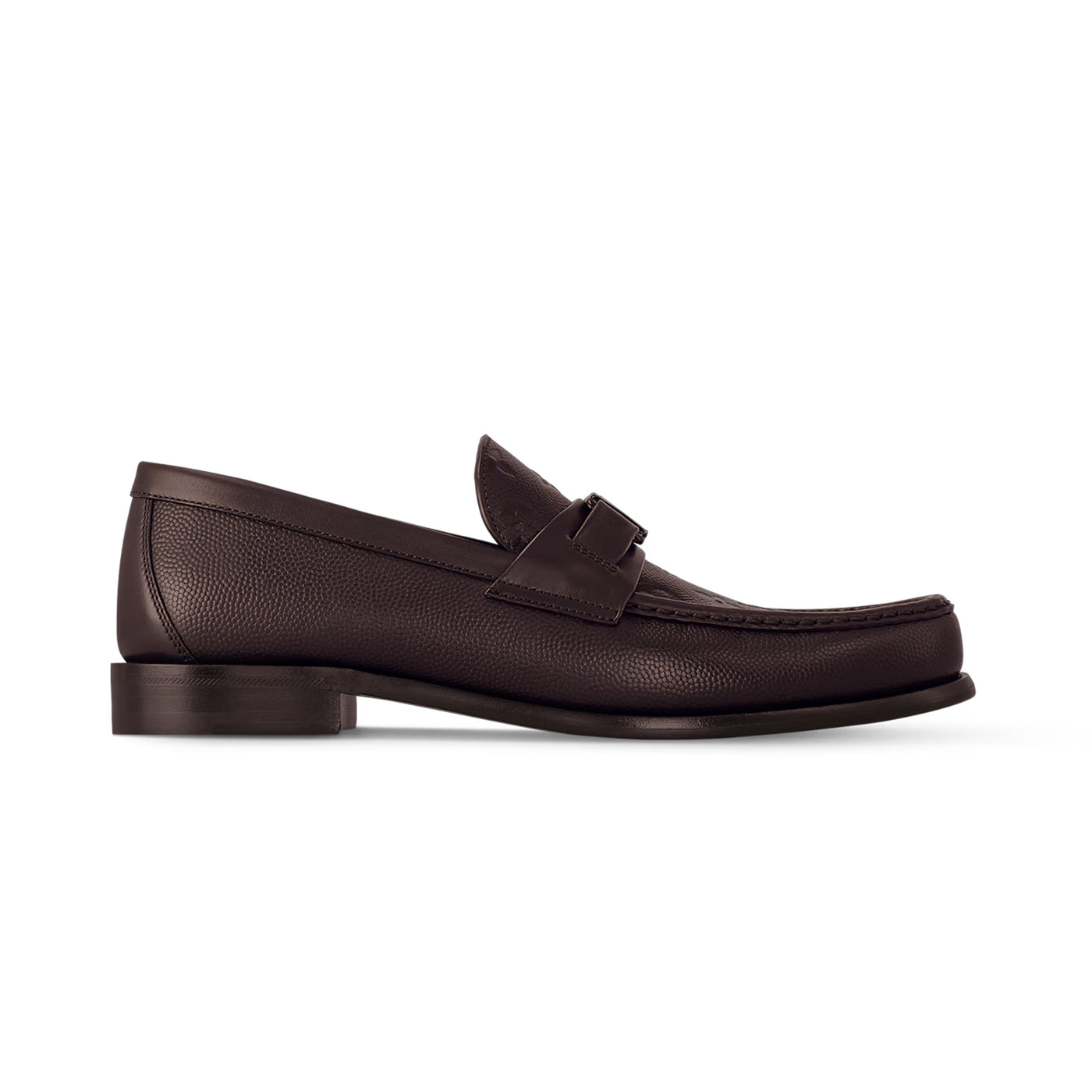 LV Major Loafer Monogram-Embossed Grained Calf Leather