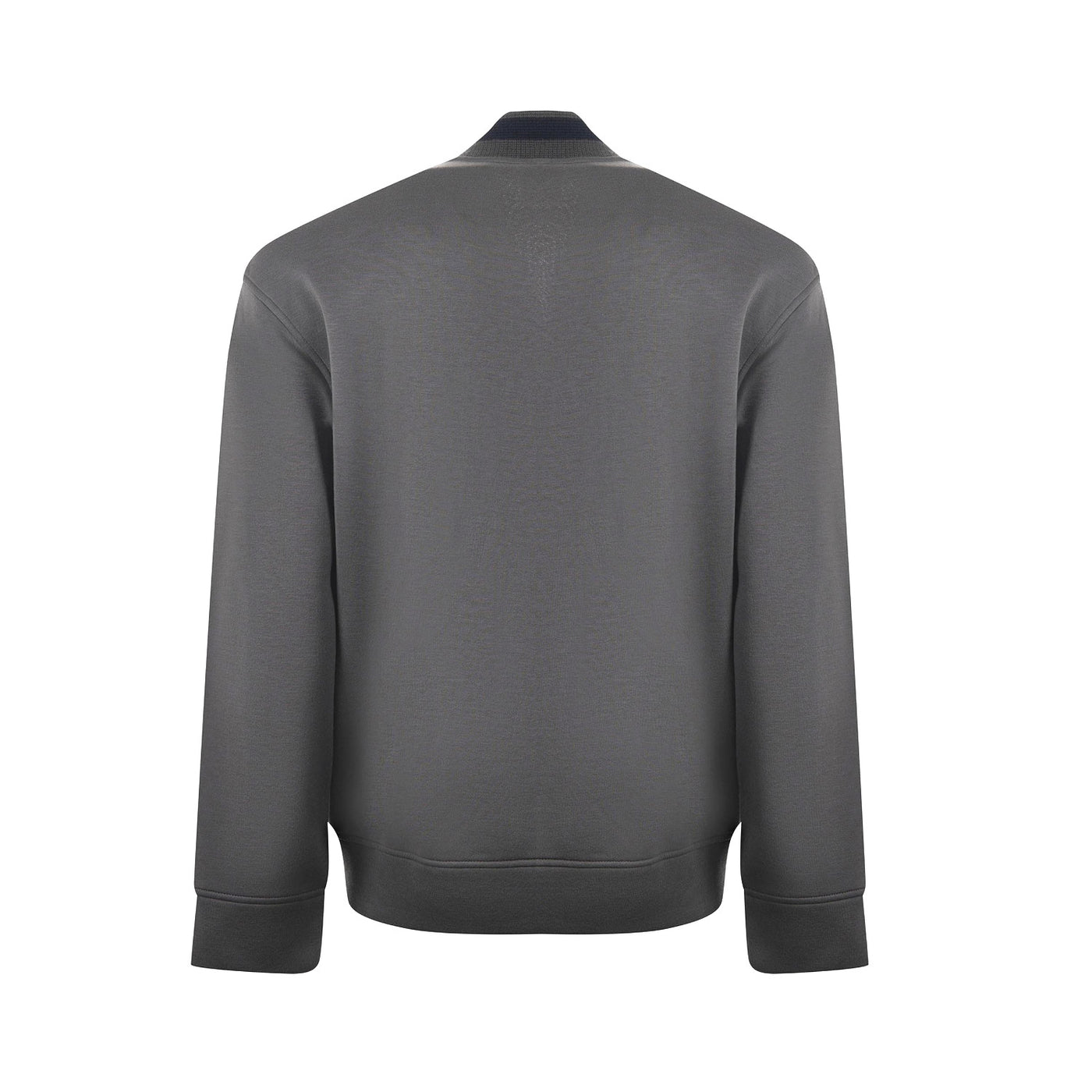 Double-Jersey Zip-Up Sweatshirt With Bomber Jacket Collar And Eagle Patch