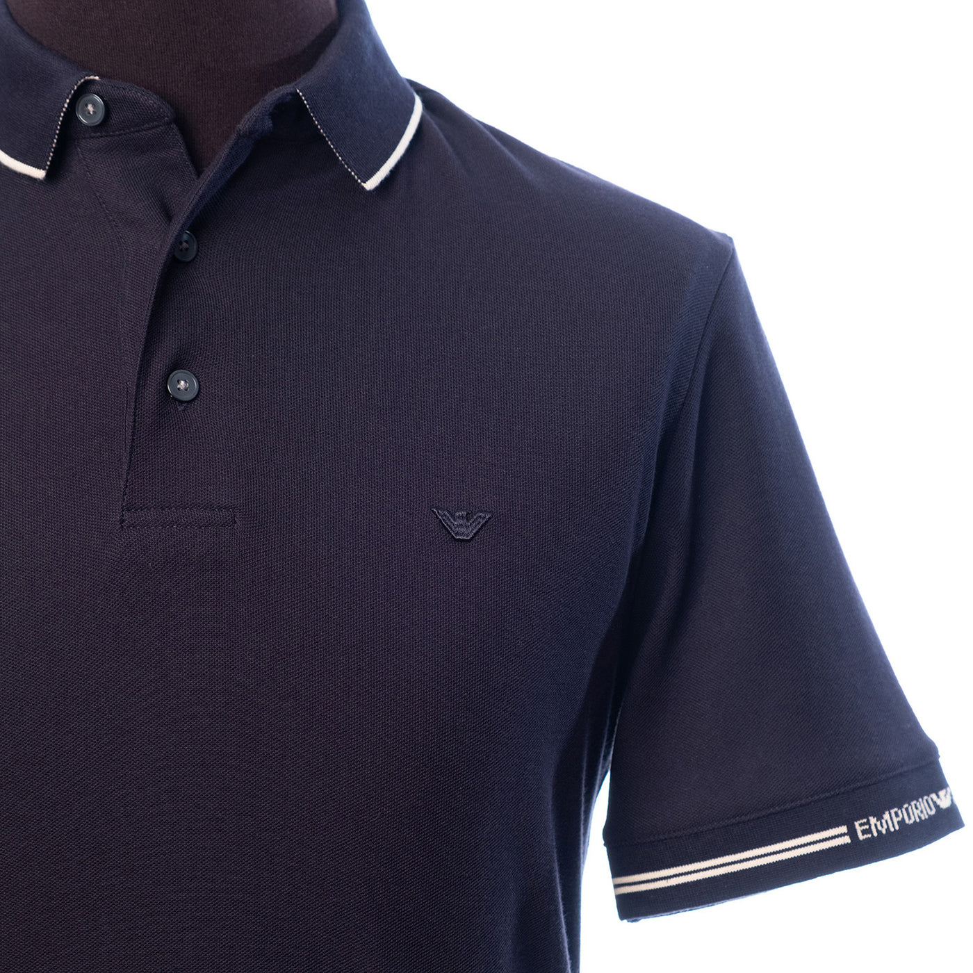 Piqué Polo Shirt With Piped Cuff