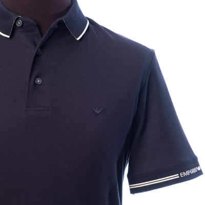 Piqué Polo Shirt With Piped Cuff