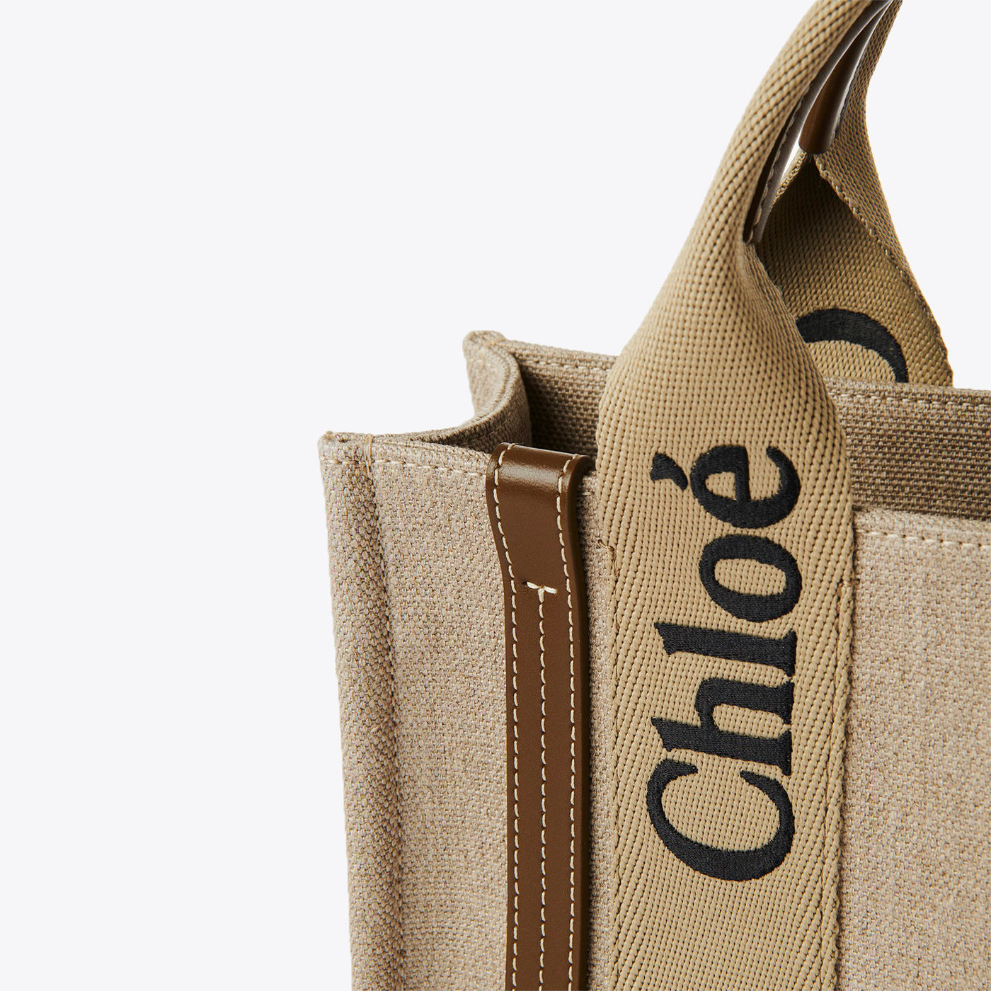 Small Woody Tote Bag In Linen