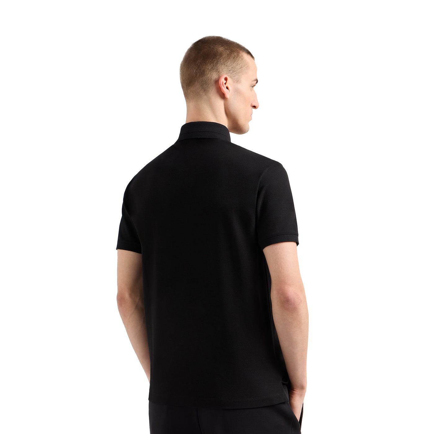 Jersey Polo Shirt With Logo Collar