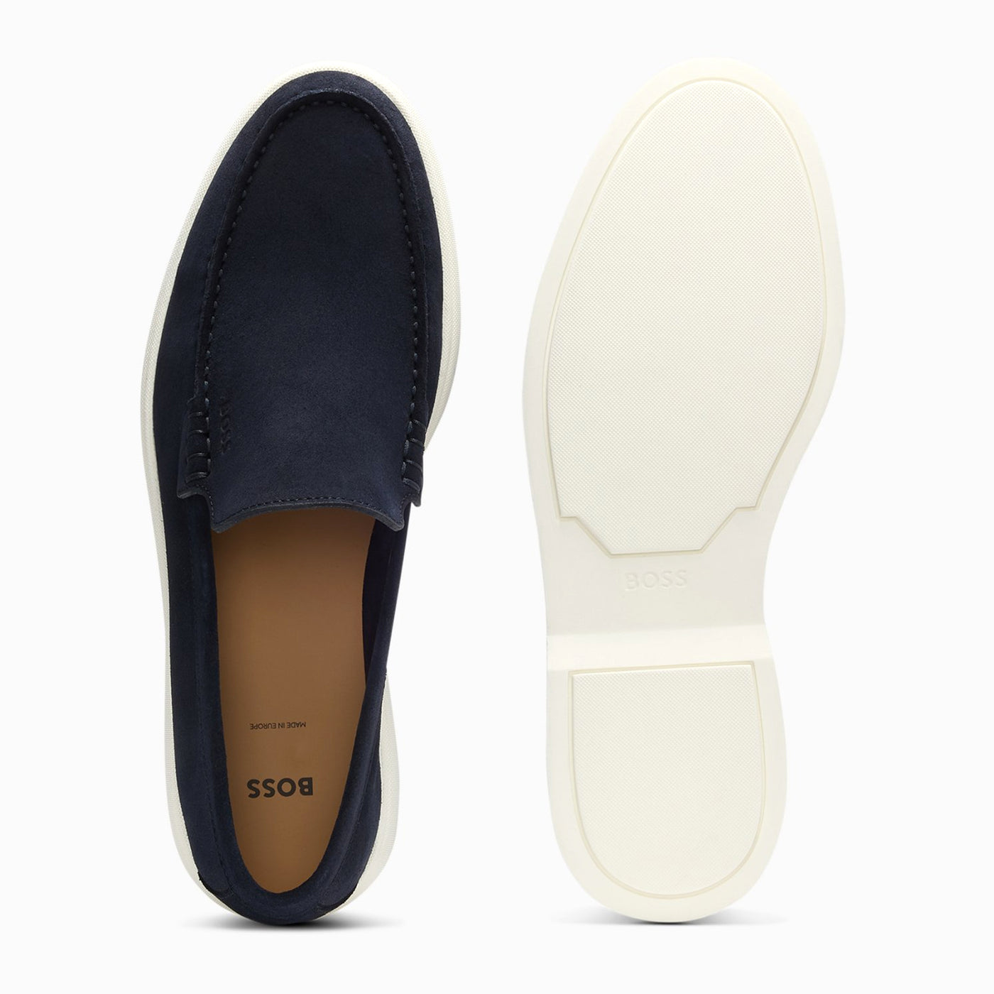Suede Loafers With Contrast Outsole