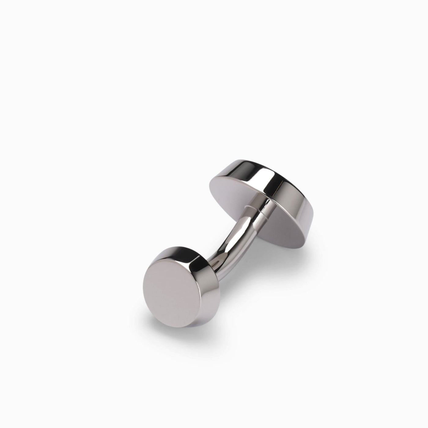 Round Cufflinks With Black-Enamel Insert