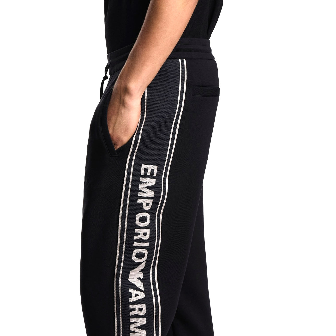 Asv Double-Jersey Joggers With Logo Stripes