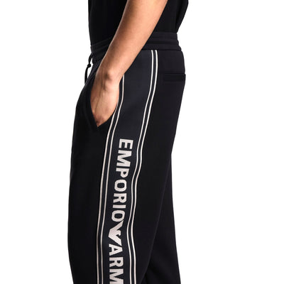 Asv Double-Jersey Joggers With Logo Stripes