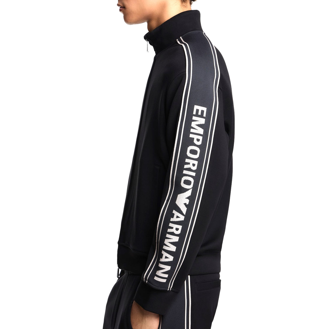 Asv Double-Jersey Full-Zip Sweatshirt With Logo Stripe