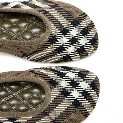 Check Knit Baby Ballerinas