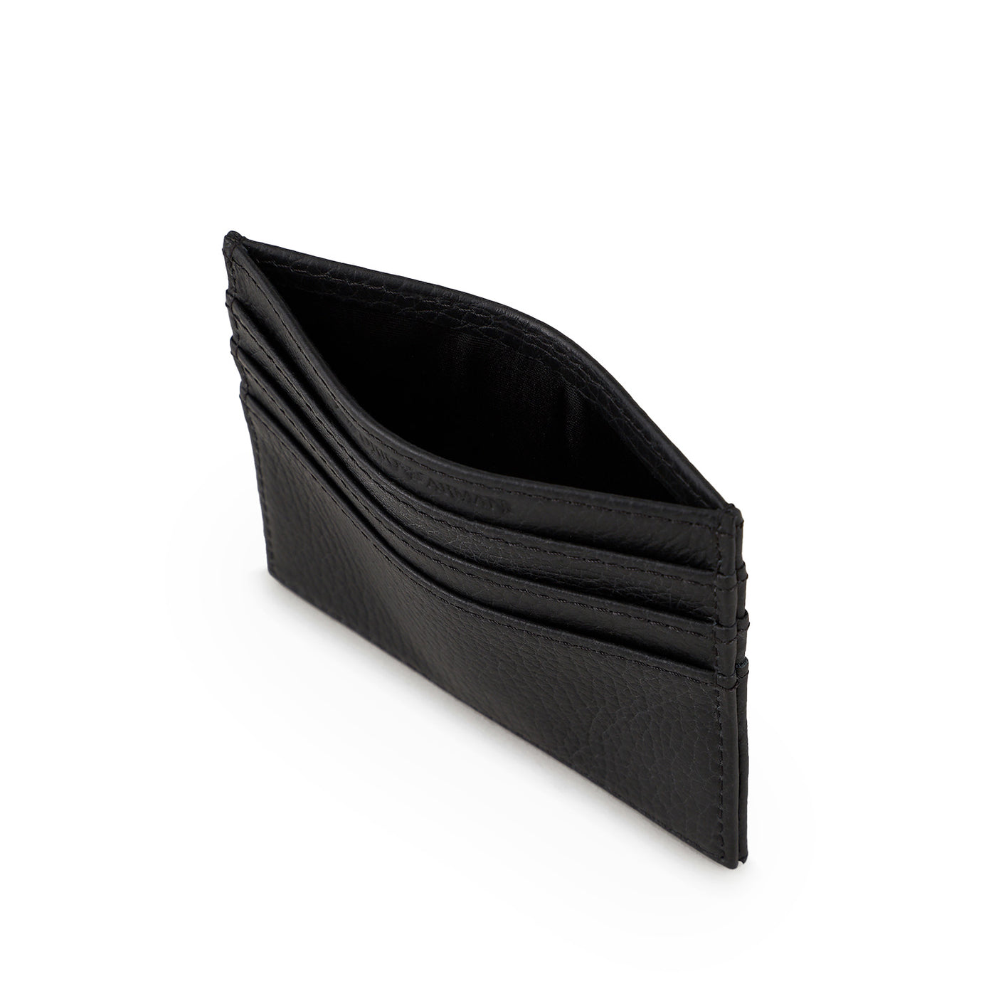 Asv Regenerated Saffiano Leather Card Holder With Eagle Plate