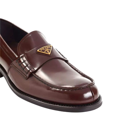 Prada Brushed Leather Loafers