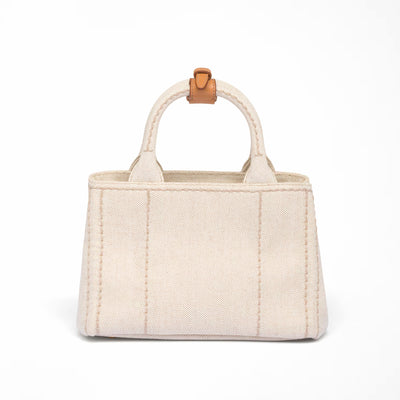 Mini Linen Blend Handbag