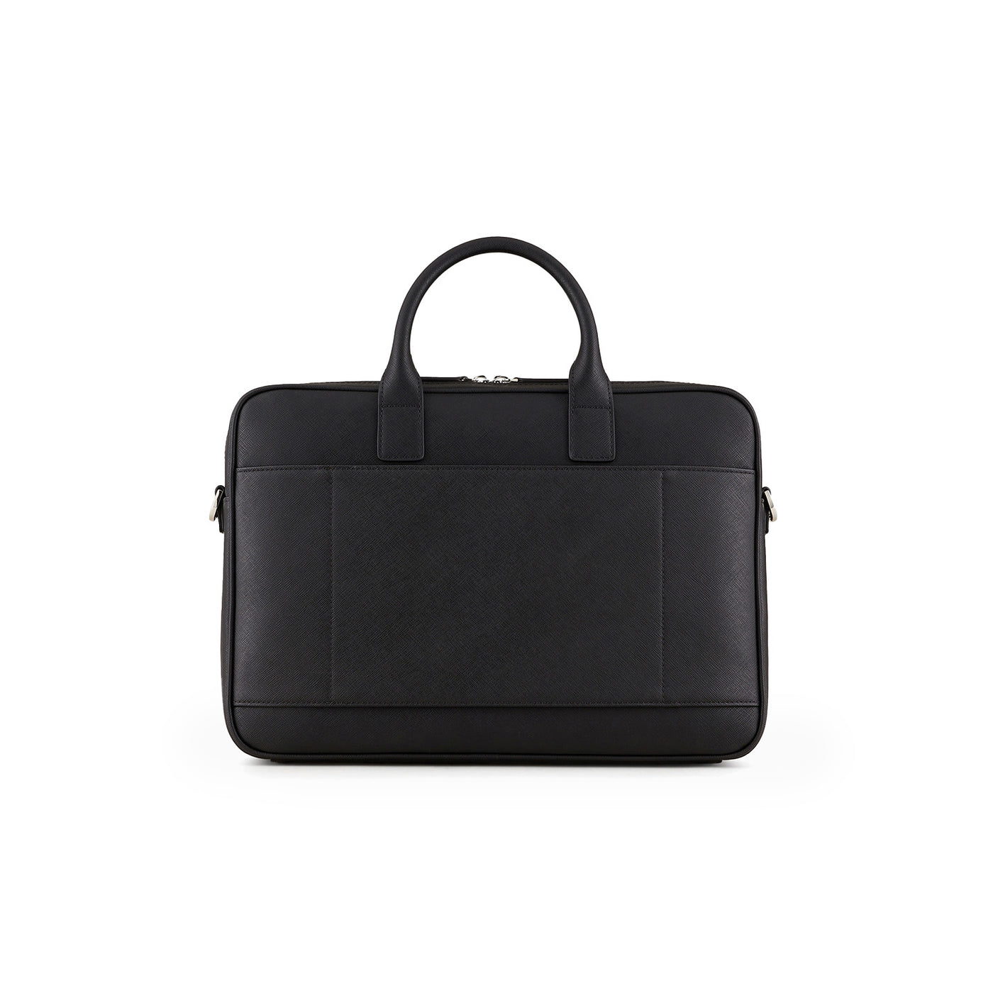 Asv Regenerated Saffiano Leather Business Bag With Eagle Plate