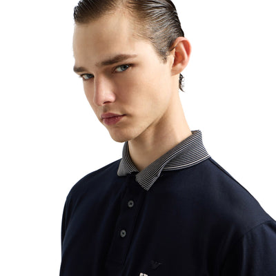 Piqué Polo Shirt With Super-Embossed Ea Embroidery