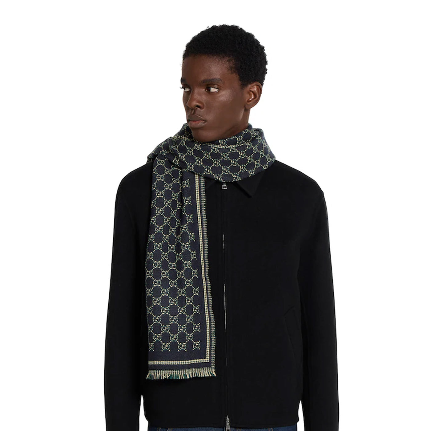 Gucci Gg Wool Jacquard Scarf
