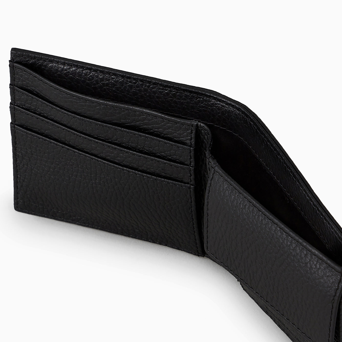 Tumbled Leather Wallet With Coin Pocket
