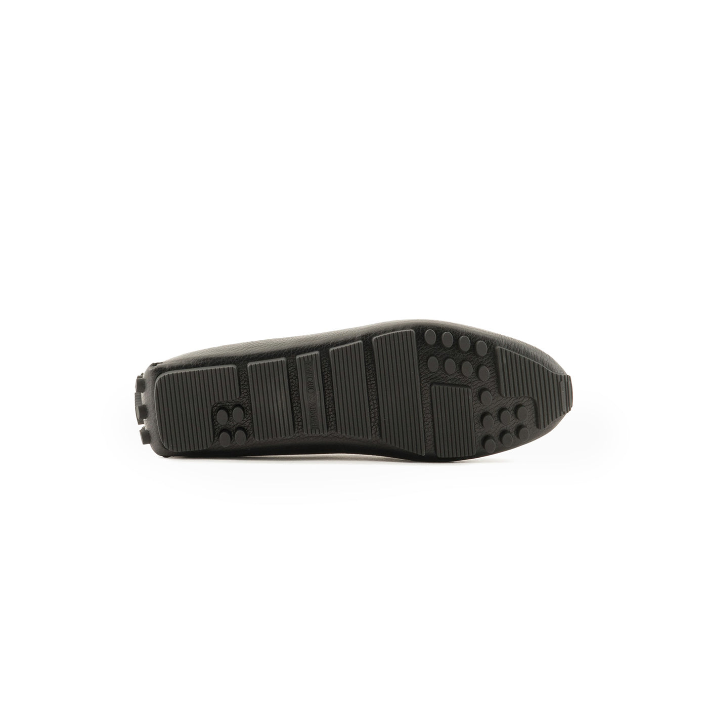 Pebbled Leather Driving Loafers With Stirrup Bar