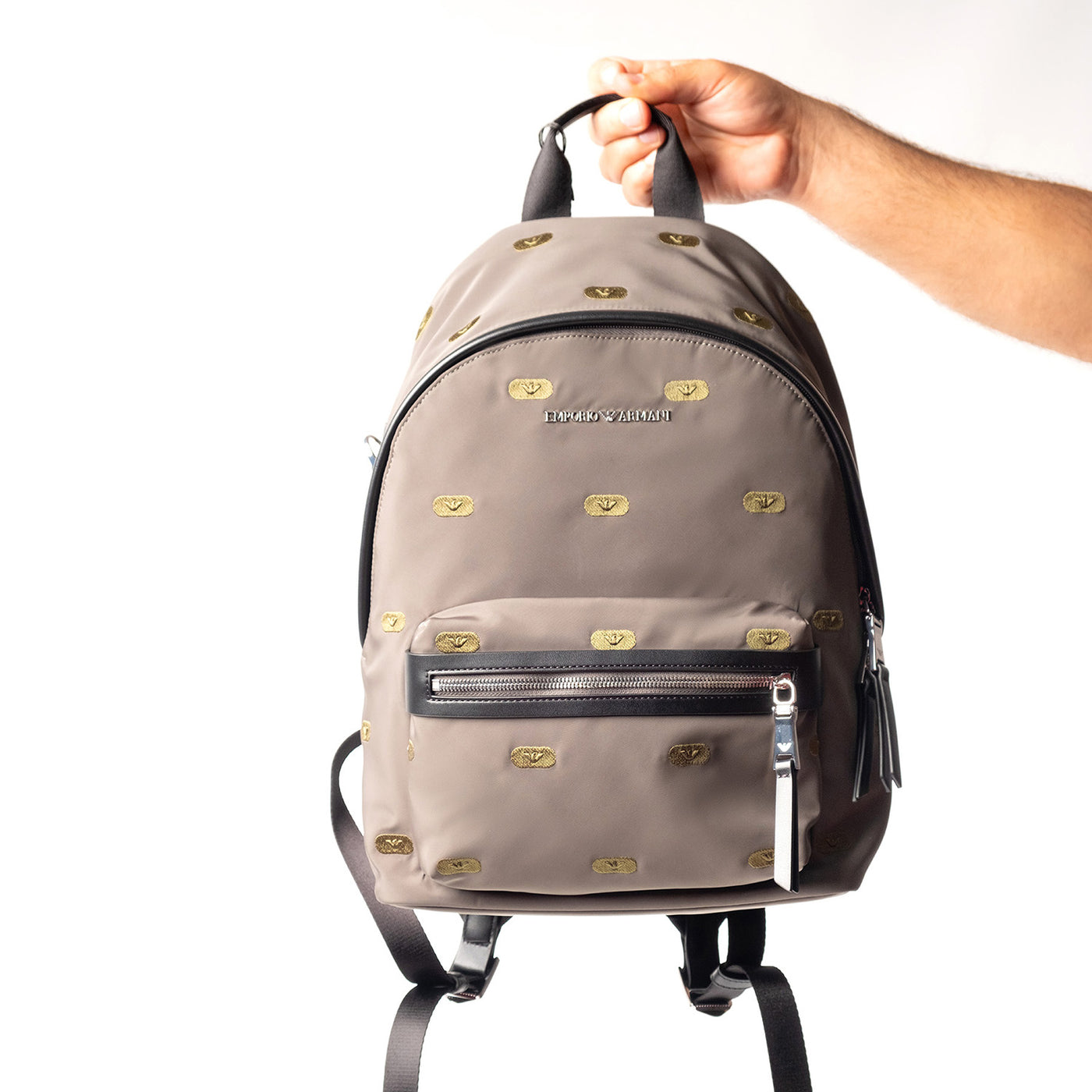 Jacquard Backpack With All-Over Lettering