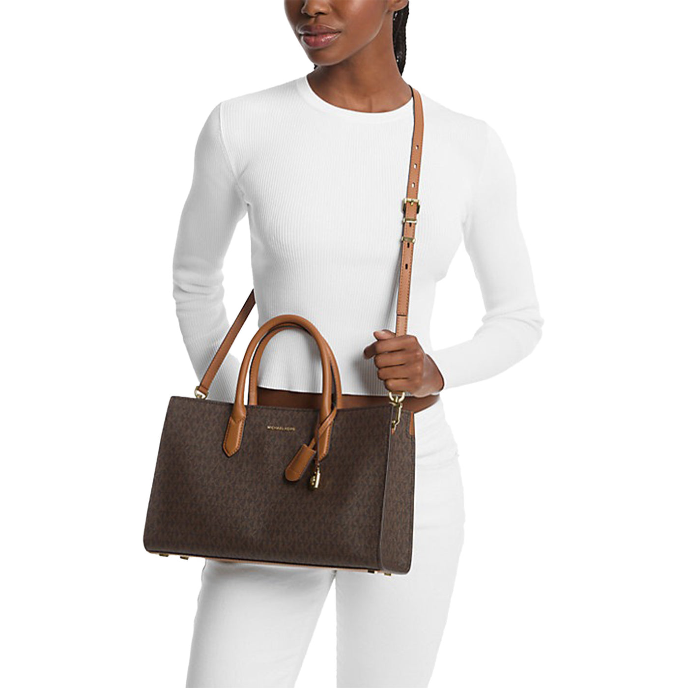 Scarlett Medium Signature Logo Satchel