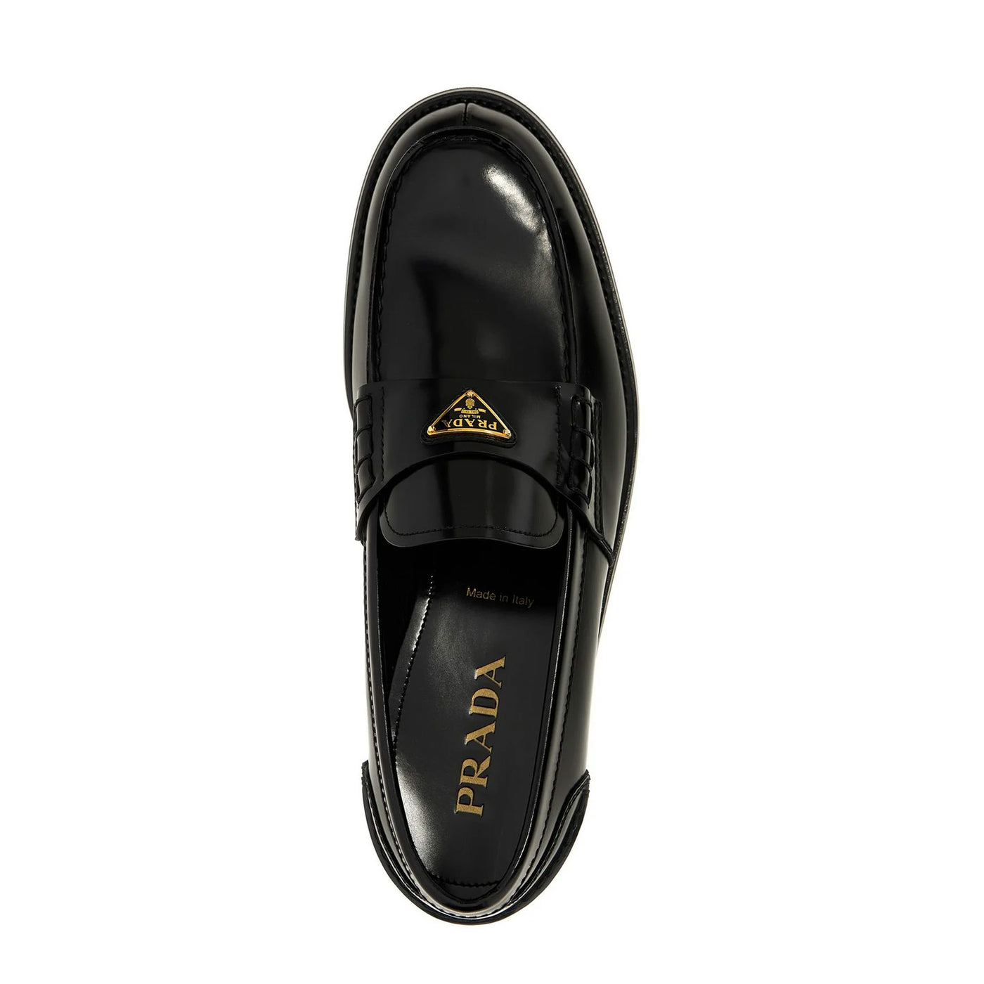 Prada Brushed Leather Loafers