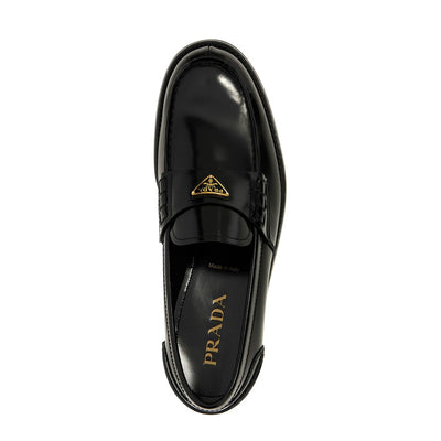 Prada Brushed Leather Loafers