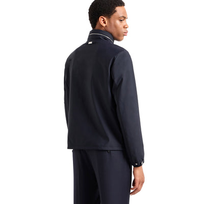 Full-Zip Nylon Blouson With Stowaway Hood