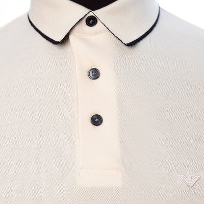Piqué Polo Shirt With Piped Cuff