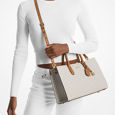 Scarlett Medium Signature Logo Satchel