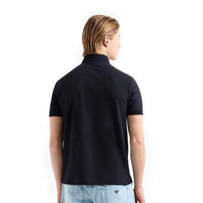 Jersey Polo Shirt With Logo Collar