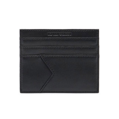 Nappa Leather Card Holder With Geometric Detail