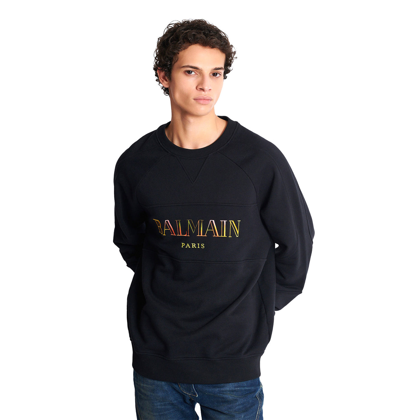 Vintage Balmain Embroidered Oversized Sweatshirt